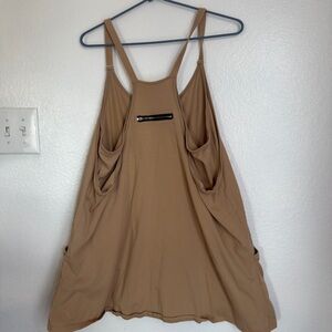 Women's Tan Sleeveless Romper